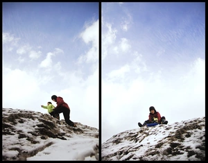 Sledding In Japan's Snow Country
