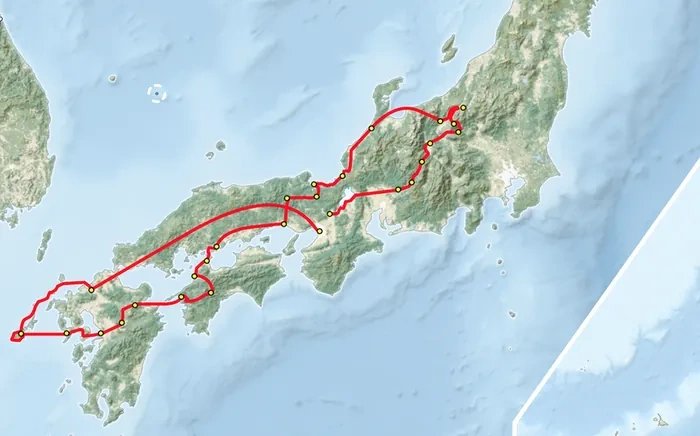 One Month Japan Map